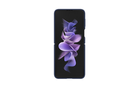 Galaxy Z Flip3 5G Silicone Cover with Ring／Navy
