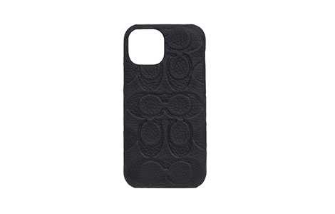 iPhone 13 mini用 COACH（R）ハードケース／EMBOSSED Black