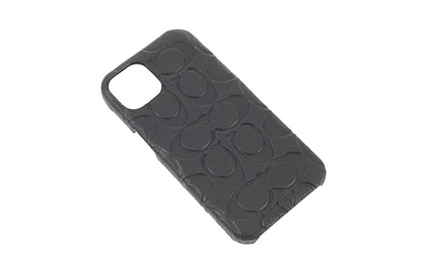 iPhone 13用 COACH（R）ハードケース／EMBOSSED Black（R21H018K 