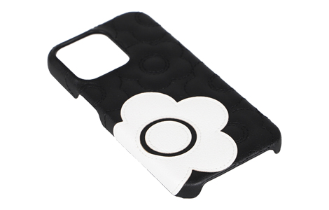 iPhone 13 Pro用 Mary Quant デイジーキルティングバックケース／Black