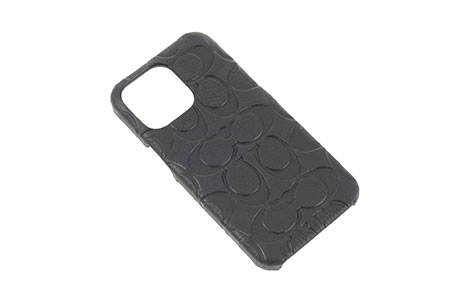 iPhone 13 Pro用 COACH（R）ハードケース／EMBOSSED Black