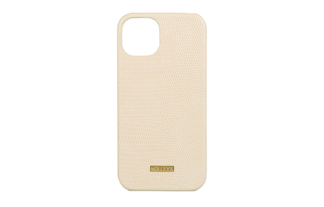yauzNOLLEY'S Croco Style Leather SHELL CASE for iPhone 13^IVORY