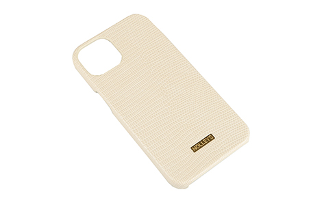 yauzNOLLEY'S Croco Style Leather SHELL CASE for iPhone 13^IVORY