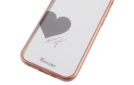 【au限定】Blanccoco Matte Metal Hybrid Case for iPhone 12_iPhone 12 Pro／Pink Gold CHIC HEART