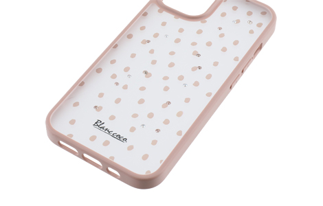 yauzBlanccoco NY-Manhattan Light Hybrid Case for iPhone 13^Pink Beige Dot