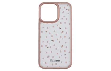 Blanccoco NY-Manhattan Light Hybrid Case for iPhone 13 Pro／Pink Beige Dot