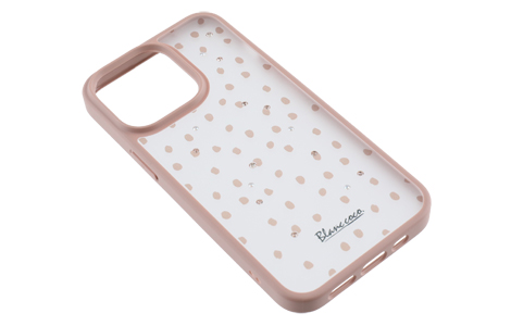 Blanccoco NY-Manhattan Light Hybrid Case for iPhone 13 Pro／Pink Beige Dot