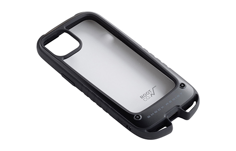 iPhone 13用 ROOT CO. GRAVITY Shock Resist Case +Hold.／ブラック 