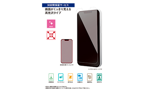 iPhone 13 Pro Max用 保護フィルム／フルスペック高光沢