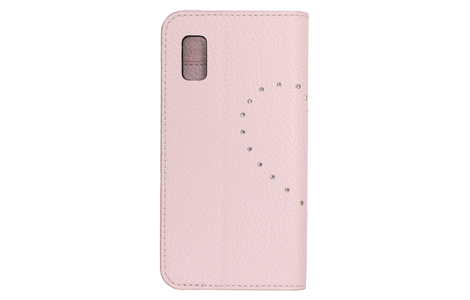 Blanccoco NY-BIG Heart Leather Case for AQUOS wish／Blooming Pink