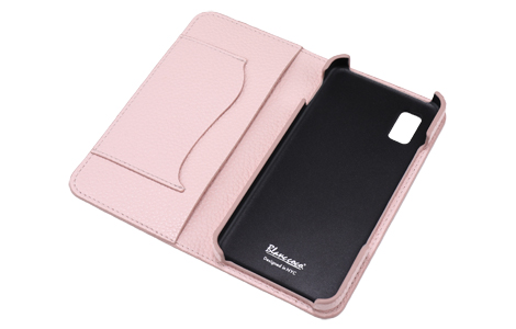 Blanccoco NY-BIG Heart Leather Case for AQUOS wish^Blooming Pink
