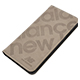 【au限定】iPhone SE（第3世代）用 New Balance エンボスロゴ スエードブックタイプケース／グレージュ