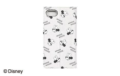 【au限定】Minnie Mouse／ブックタイプケース for iPhone SE（第3世代）／Ivory
