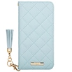 yauzGRAMAS COLORS QUILT Leather Case for iPhone SEi3j^Baby Blue