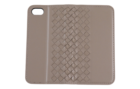【au限定】Blanccoco NY-Intrecciato Genuine Leather Case for iPhone SE（第3世代）／Chic Taupe