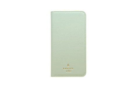 【au限定】iPhone SE（第3世代）用 LANVIN en Bleu ブックタイプケース／Mineral Gray×Light Green
