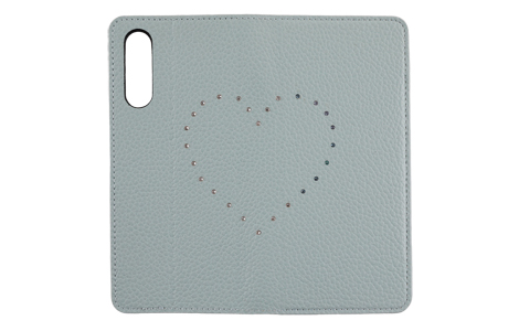 Blanccoco NY-BIG Heart Leather Case for Xperia 10 IV／Mint Smoothie