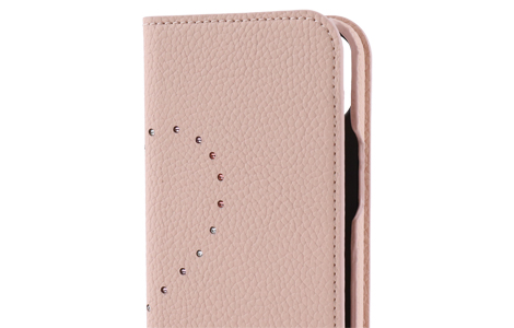 【au限定】Blanccoco NY-BIG Heart Leather Case for iPhone 14／Pink Amethyst