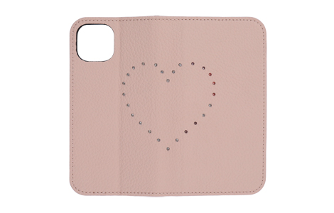 au限定】Blanccoco NY-BIG Heart Leather Case for iPhone 14／Pink 