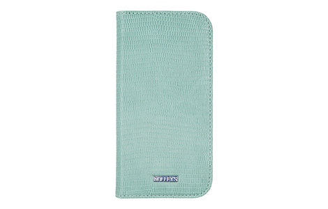 【au限定】NOLLEY'S Croco Style Leather BOOK TYPE CASE for iPhone 14／GREEN
