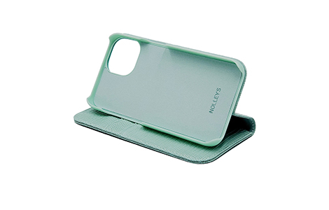 【au限定】NOLLEY'S Croco Style Leather BOOK TYPE CASE for iPhone 14／GREEN