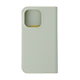 【au限定】iPhone 14 Pro用 LANVIN en Bleu ブックタイプケース／Mineral Gray×Light Green