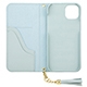 【au限定】GRAMAS COLORS QUILT Leather Case for iPhone 14 Plus／Baby Blue