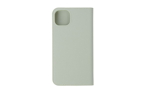 【au限定】iPhone 14 Plus用 LANVIN en Bleu ブックタイプケース／Mineral Gray×Light Green