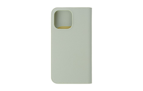 【au限定】iPhone 14 Pro Max用 LANVIN en Bleu ブックタイプケース／Mineral Gray×Light Green