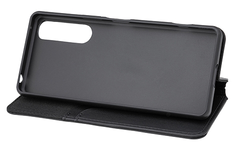 yauzGRAMAS COLORS Protection Leather Case for Xperia 5 IV^Black