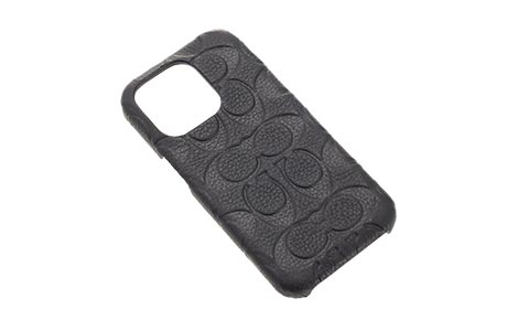 iPhone 14 Pro用 COACH（R）ハードケース／EMBOSSED Black（R22H012K 