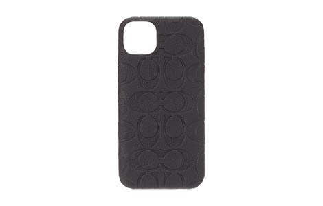 iPhone 14 Plus用 COACH（R）ハードケース／EMBOSSED Black（R22H014K 