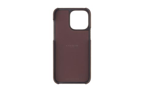 iPhone 14 Pro Max用 COACH（R）ハードケース／SIGNATURE Brown 