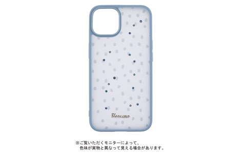 【au限定】Blanccoco NY-Manhattan Light Hybrid Case for iPhone 14／Blue Sapphire Dot