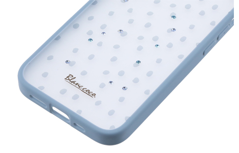 【au限定】Blanccoco NY-Manhattan Light Hybrid Case for iPhone 14／Blue Sapphire Dot