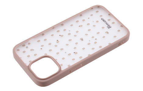 【au限定】Blanccoco NY-Manhattan Light Hybrid Case for iPhone 14／Crystal Beige Dot
