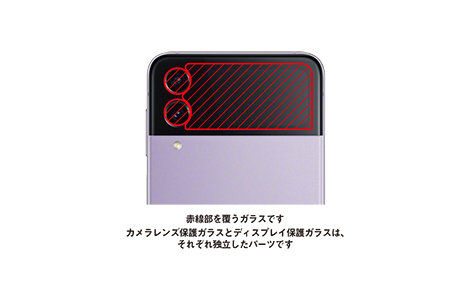 【au限定】Galaxy Z Flip4 カメラレンズ強化保護ガラス＆フロントディスプレイ保護ガラスセット