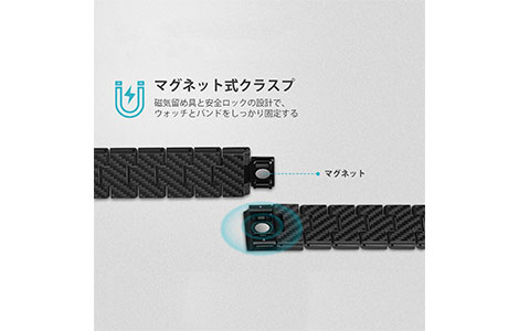 Apple Watch Series 7(45mm)用 PITAKA CARBON FIBER WATCH BAND／Retro