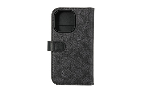 iPhone 15 Pro用 COACH（R）ブックタイプケース／SIGNATURE