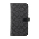 iPhone 15 Pro Max用 COACH（R）ブックタイプケース／SIGNATURE Black