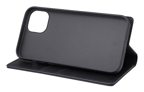【au限定】GRAMAS COLORS Protection Genuine Leather Folio for iPhone 15 Plus／Black