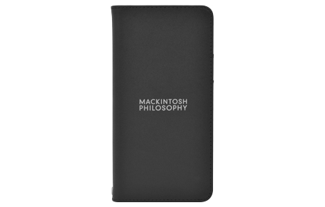 【au限定】iPhone 15 Pro用 MACKINTOSH PHILOSOPHY リアルレザーブックタイプケース／ブラック