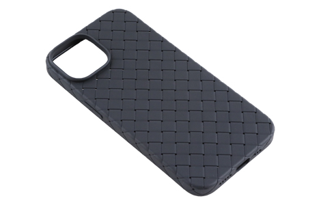 【au限定】Blanccoco NY-Intrecciato Soft & Slim Case for iPhone 14／Mode Black