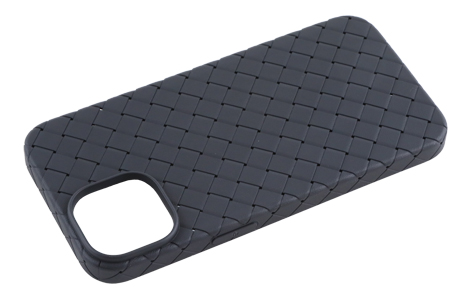 【au限定】Blanccoco NY-Intrecciato Soft & Slim Case for iPhone 14／Mode Black