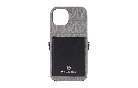 au限定】iPhone 15用 MICHAEL KORS ハードケース with Strap／Black