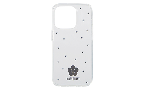 【au限定】iPhone 15 Pro用 Mary Quant ラインストーンハイブリッドケース／Clear