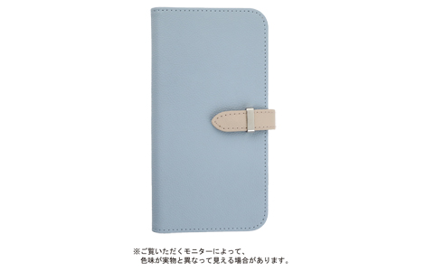 yauzBlanccoco NY-Classy Bicolor Belt Case for iPhone 16 Plus^Lily Blue ~ Chiffon Beige