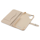 yauzBlanccoco NY-Classy Bicolor Belt Case for iPhone 16 Plus^Lily Blue ~ Chiffon Beige