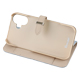 yauzBlanccoco NY-Classy Bicolor Belt Case for iPhone 16 Plus^Lily Blue ~ Chiffon Beige