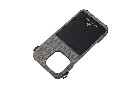 yauziPhone 16 Prop MICHAEL KORS n[hP[X with Strap^Black